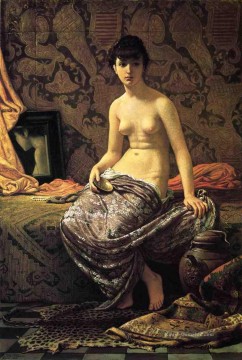 Roman Modell Posing Nacktheit Elihu Vedder Ölgemälde